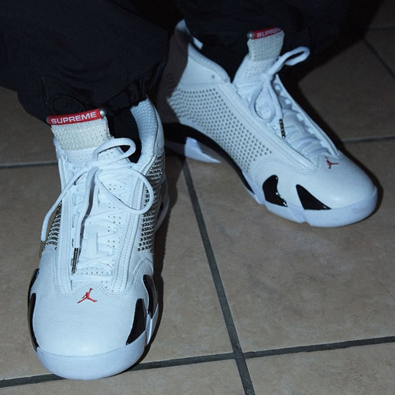 Supreme Air Jordan 14 Retro White On Feet Bv7630 106 (4) - www.newkick.vip