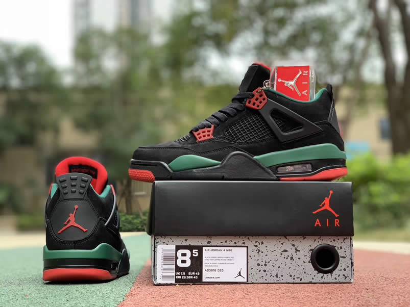 Air Jordan 4 NRG Colorways Gorge Green x Gucci-Inspired AJ4 Release AQ3816-063 Pics