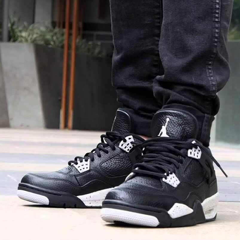 Air Jordan 4 Retro Ls Oreo On Feet Outfit Aj4 For Sale 314254 003 (1) - www.newkick.vip