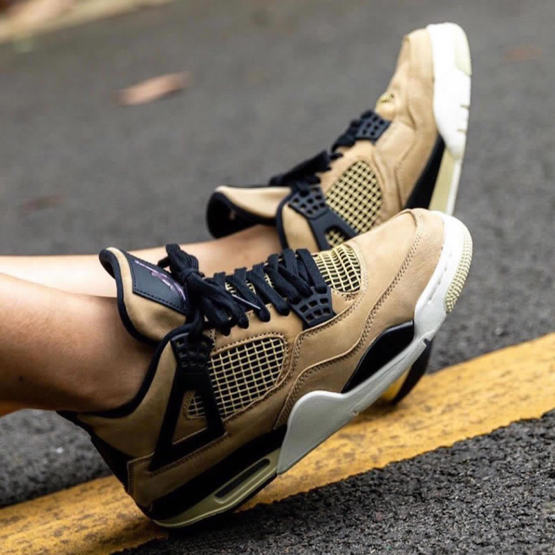 Air Jordan 4 Wmns Mushroom On Feet Womens Mens Aj4 Shoes Release Date Aq9129 200 (1) - www.newkick.vip