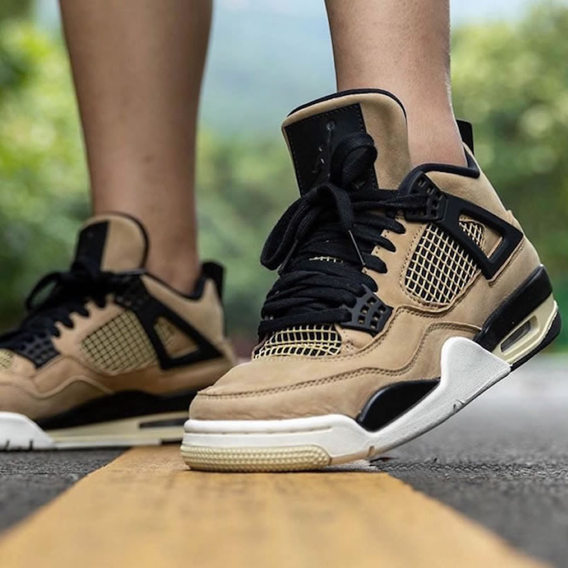 Air Jordan 4 Wmns Mushroom On Feet Womens Mens Aj4 Shoes Release Date Aq9129 200 (2) - www.newkick.vip