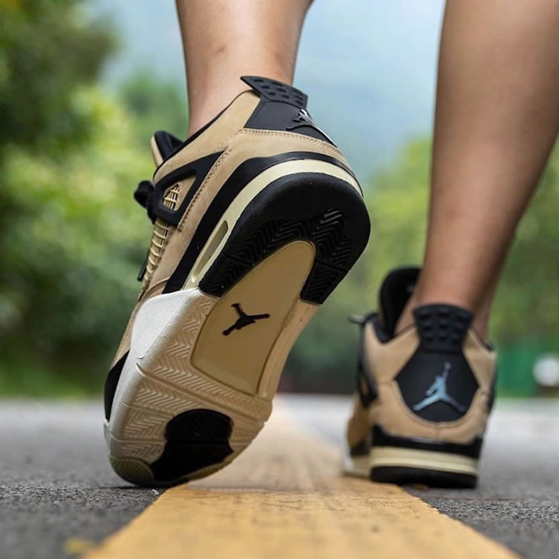 Air Jordan 4 Wmns Mushroom On Feet Womens Mens Aj4 Shoes Release Date Aq9129 200 (4) - www.newkick.vip
