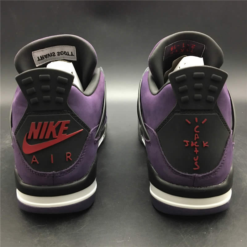 Travis Scott Air Jordan 4 Purple On Feet For Sale (3) - www.newkick.vip
