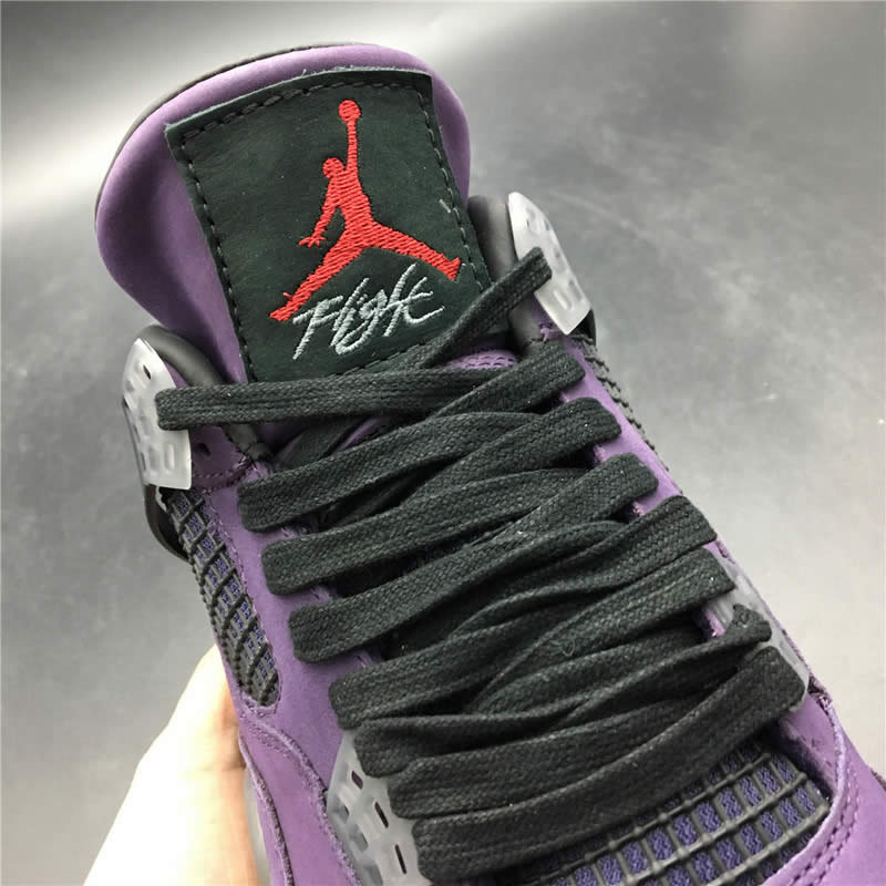 Travis Scott Air Jordan 4 Purple On Feet For Sale (6) - www.newkick.vip