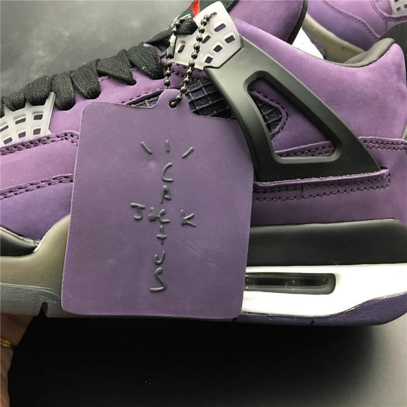 Travis Scott Air Jordan 4 Purple On Feet For Sale (8) - www.newkick.vip