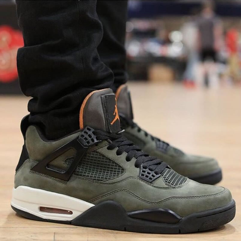 Undefeated Air Jordan 4 Retro Jordan Iv Undftd Deep Green On Feet Jbm351 M1 (1) - www.newkick.vip