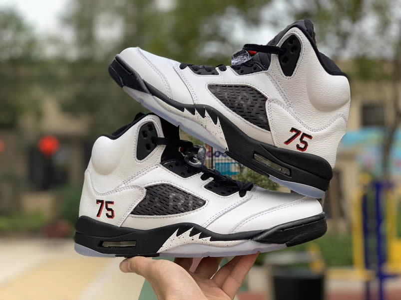 Air Jordan 5 Paris Saint Germain Friends Family Psg White Av9175 101 Detail Pics (5) - www.newkick.vip