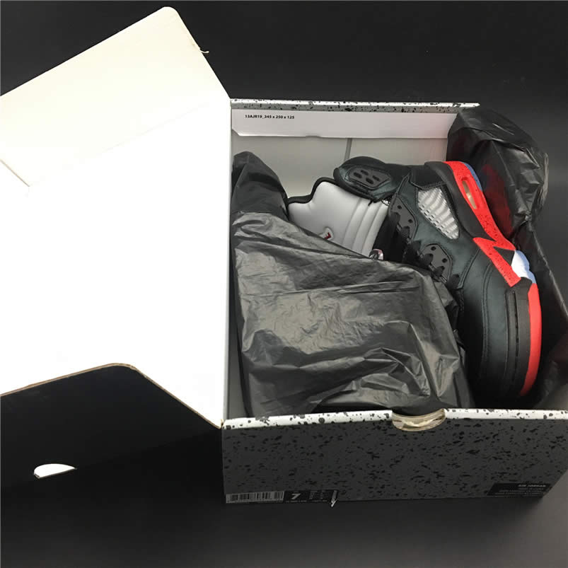 Air Jordan 5 Satin Bred Black University Red For Sale On Feet Outfit 136027 006 (12) - www.newkick.vip