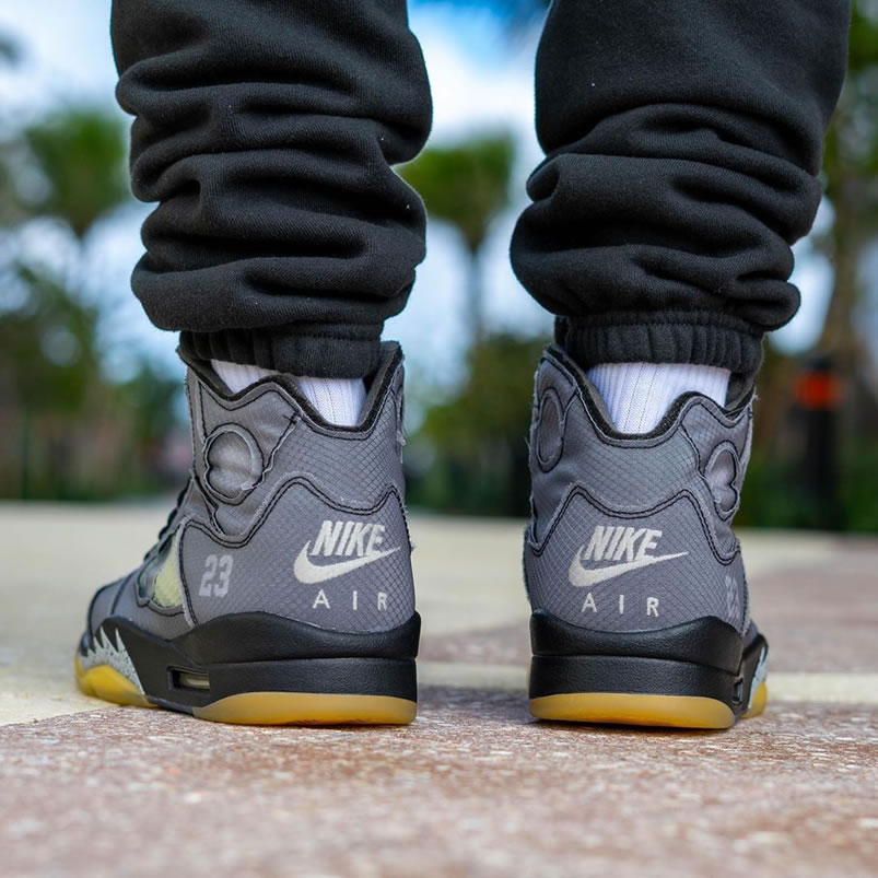 Off White Air Jordan 5 Black 2020 On Feet Release Date Ct8480 001 (5) - www.newkick.vip