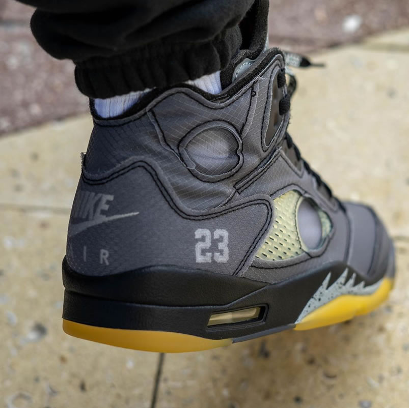 Off White Air Jordan 5 Black 2020 On Feet Release Date Ct8480 001 (7) - www.newkick.vip