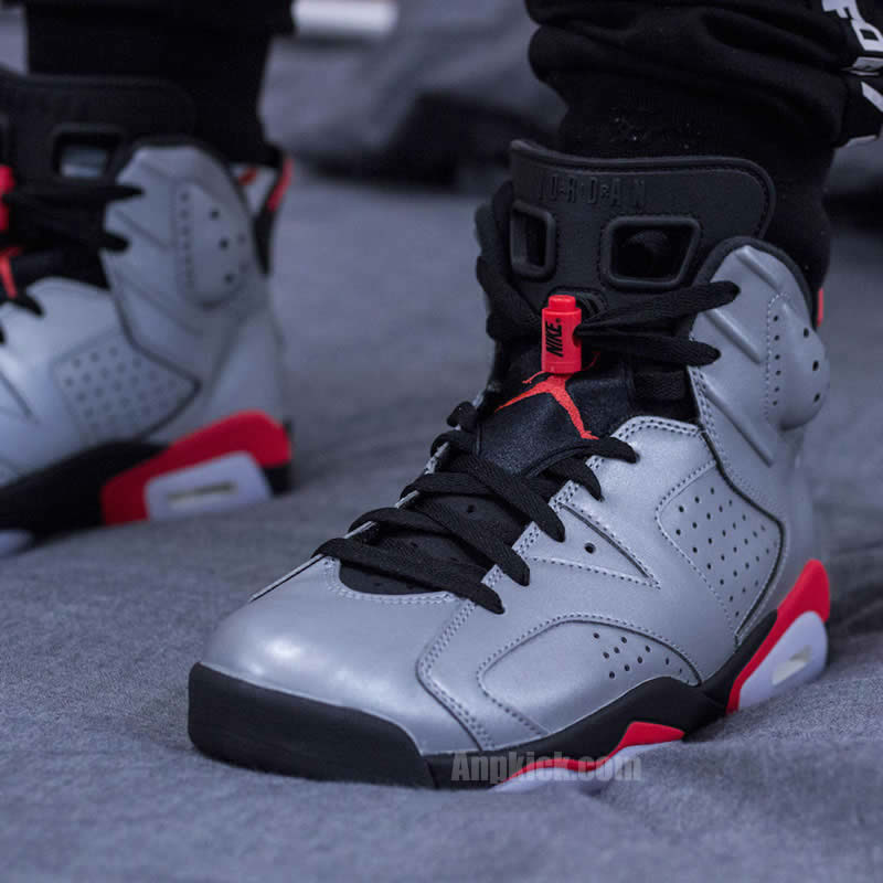 Air Jordan 6 Jsp 3m Reflective Silver Bugs Bunny Infrared Ci4072 001 On Feet (3) - www.newkick.vip