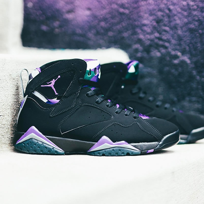 Air Jordan Retro 7 Ray Allen Pe Black And Purple 304775 053 (7) - www.newkick.vip