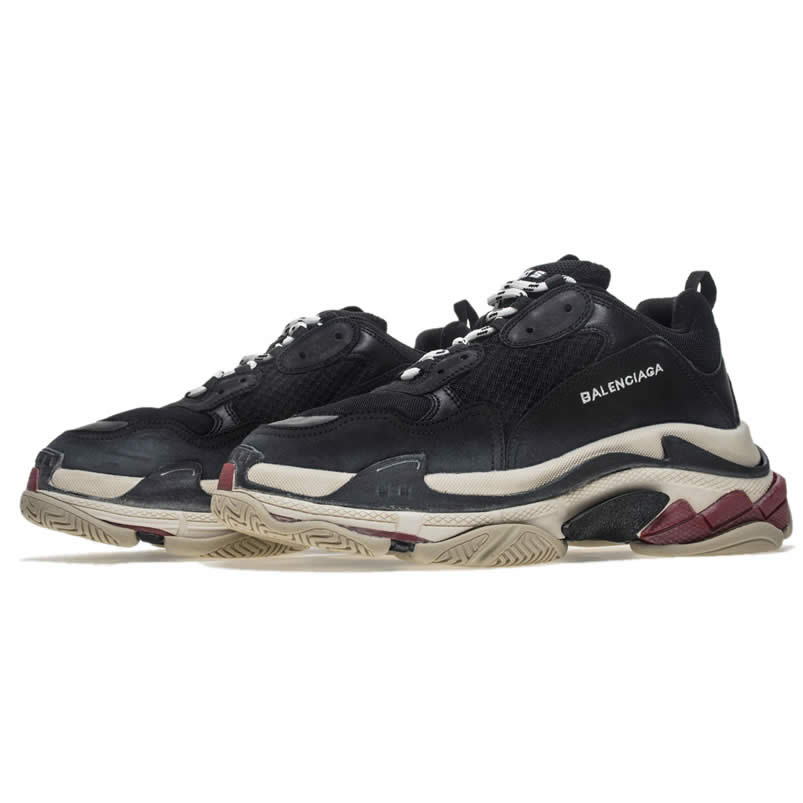 Balenciaga Triple S Sneakers Black Red Shoes 483513w06e1 1000 (3) - www.newkick.vip