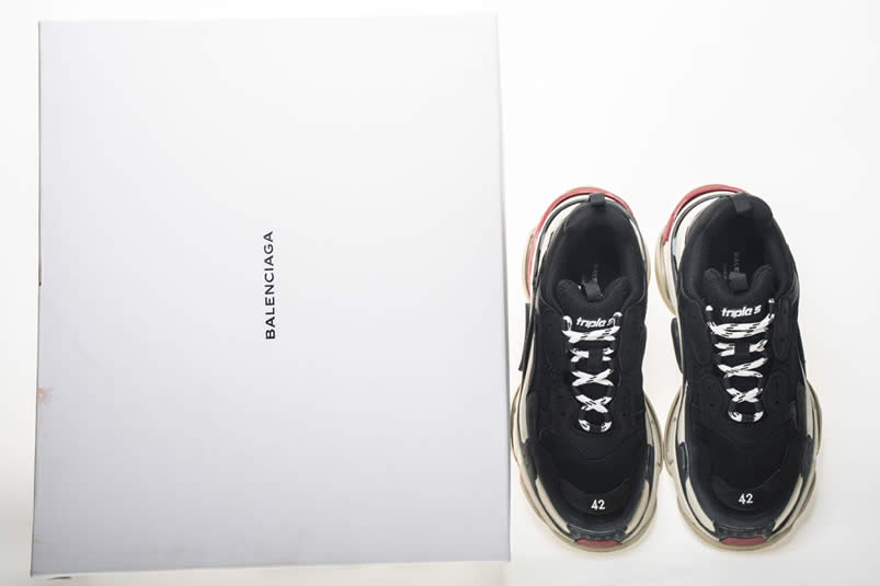 Balenciaga Triple S Sneakers Black Red Shoes 483513w06e1 1000 (33) - www.newkick.vip