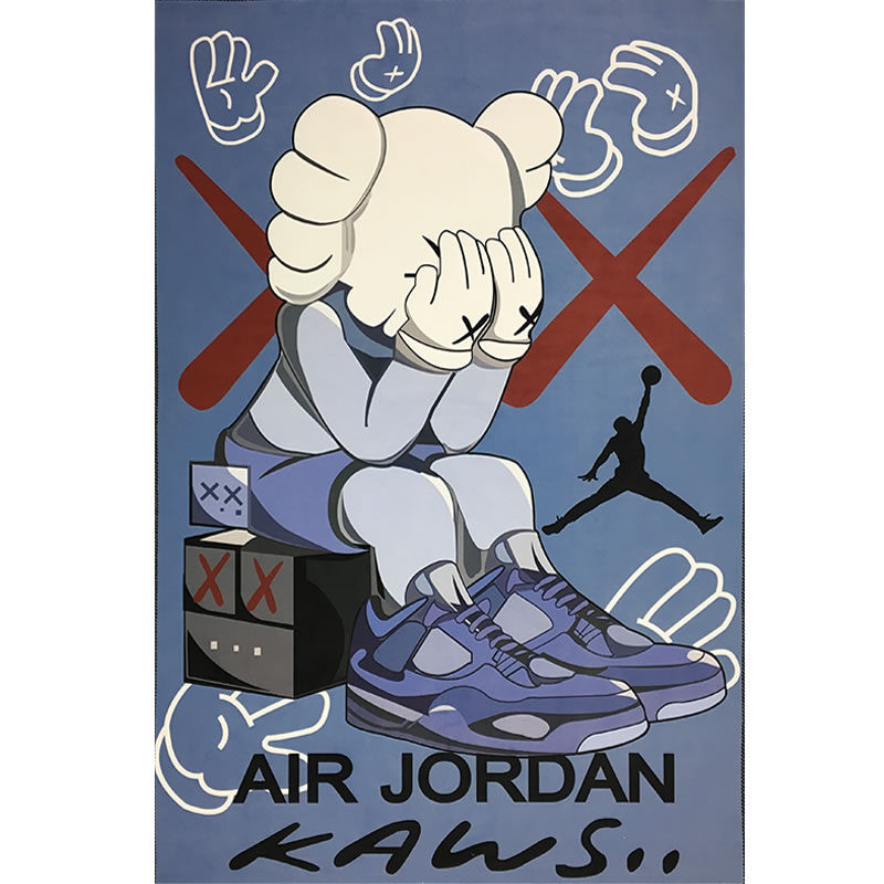 Kaws Air Jordan Navy - www.newkick.vip