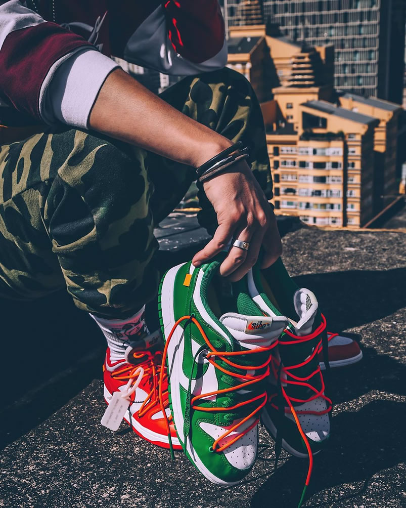 Off White Nike Dunk Low Pine Green On Feet Release Date Ct0856 100 (5) - www.newkick.vip