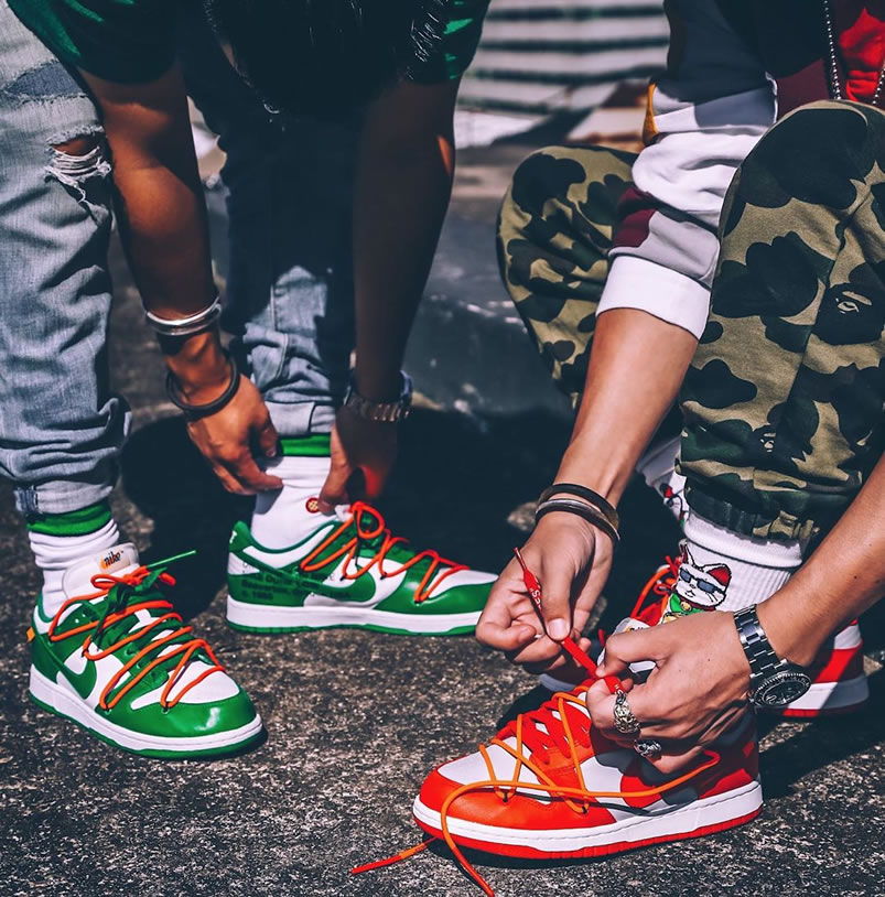 Off White Nike Dunk Low Pine Green On Feet Release Date Ct0856 100 (6) - www.newkick.vip