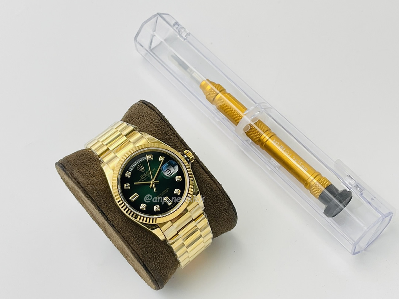 Rolex Day Date Olive Green 128238 0069 (4) - www.newkick.vip