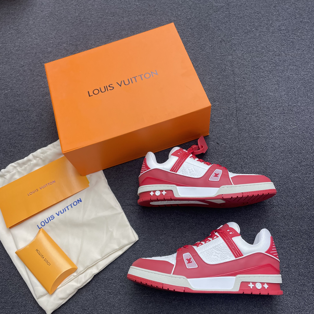 Louis Vuitton Trainer Red White 1a8pk6 (8) - www.newkick.vip