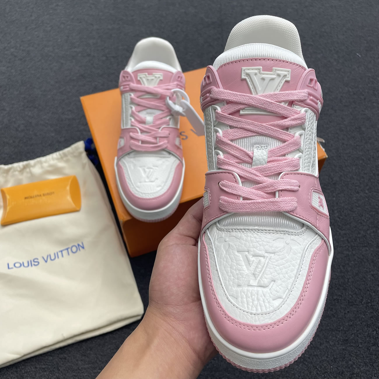 Lv Trainer Vuitton Sneaker Pink 1aa6w3 (5) - www.newkick.vip