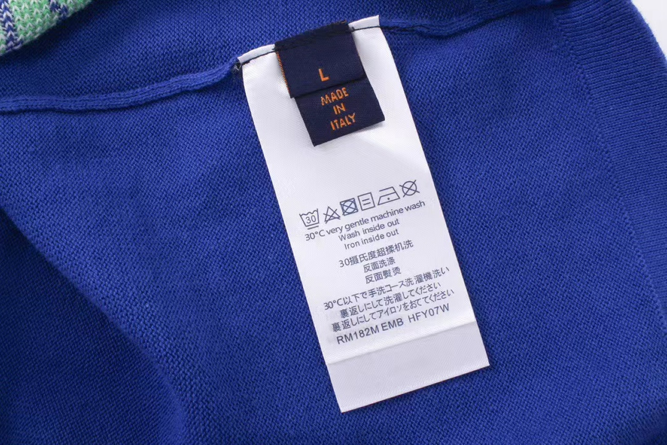 Louis Vuitton Short Sleeved Cotton Intarsia Crewneck 1abxyr (2) - www.newkick.vip