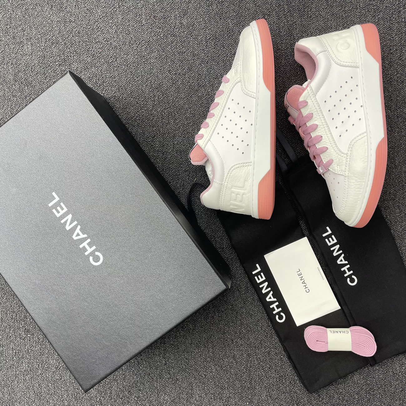 Chanel 22p Trainer White Black Burgundy Light Pink Blue (20) - www.newkick.vip