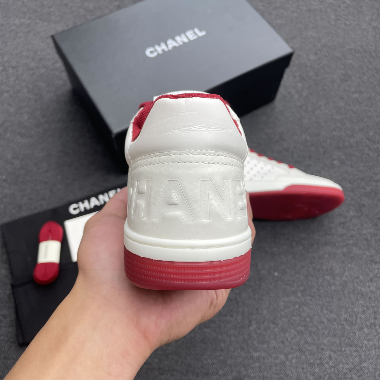 Chanel 22p Trainer White Black Burgundy Light Pink Blue (32) - www.newkick.vip