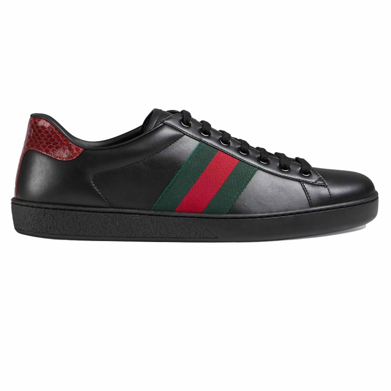 Gucci Ace Leather Black 386750 02jr0 1078 (2) - www.newkick.vip