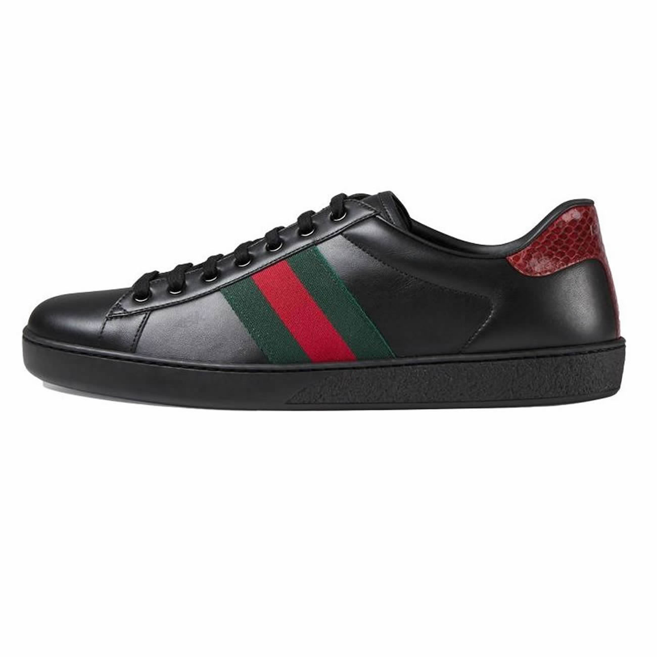 Gucci Ace Leather Black 386750 02jr0 1078 (1) - www.newkick.vip