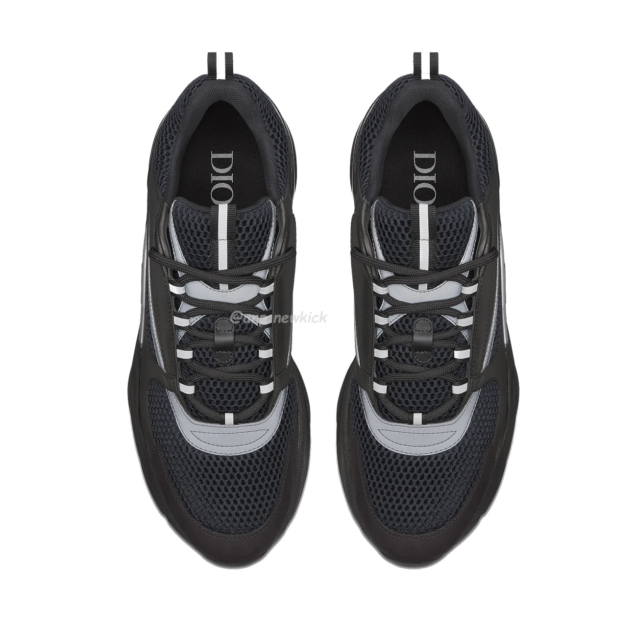 Dior B22 Sneaker Black Technical Mesh And Smooth Calfskin (3) - www.newkick.vip