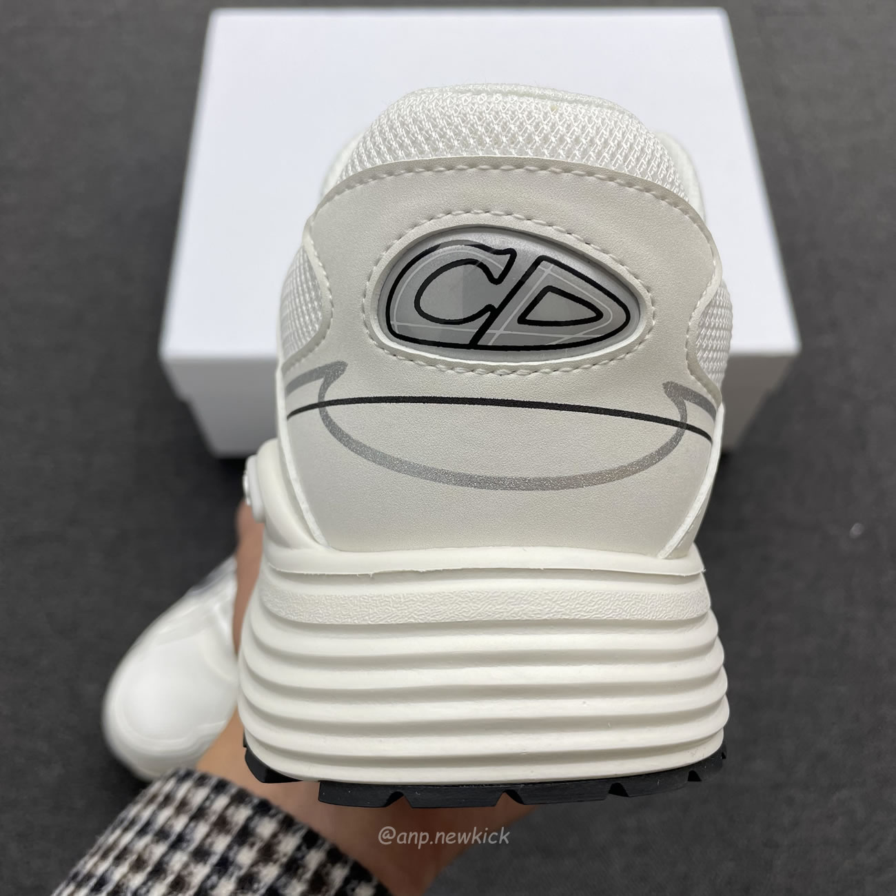 Dior B30 Microfiber Mesh White Grey 3sn279zndh000 (4) - www.newkick.vip