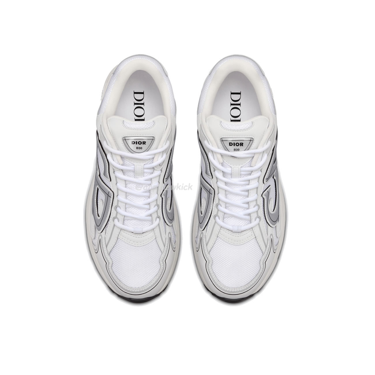 Dior B30 Microfiber Mesh White Grey 3sn279zndh000 (5) - www.newkick.vip