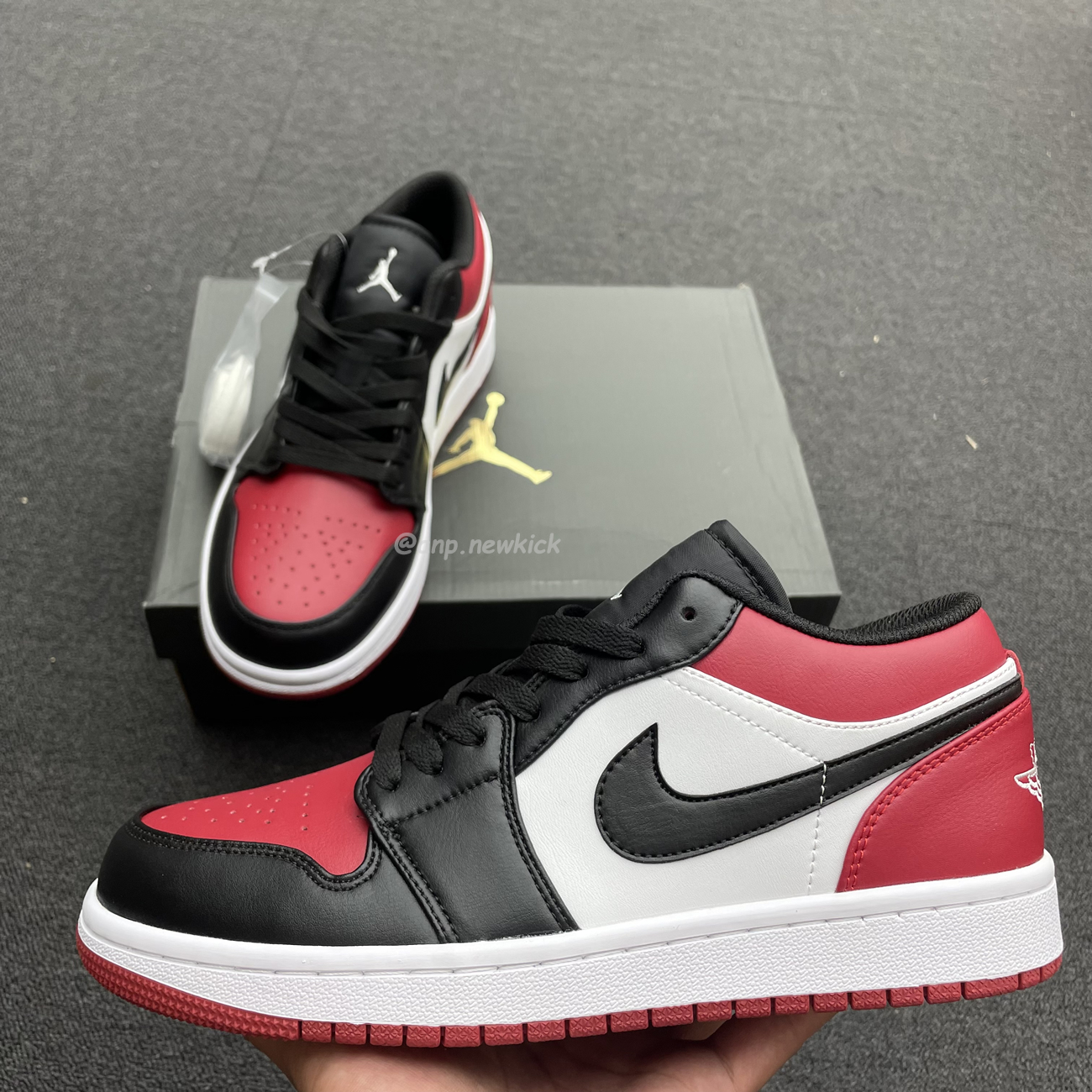 Air Jordan 1 Low Bred Toe 553558 612 (12) - www.newkick.vip