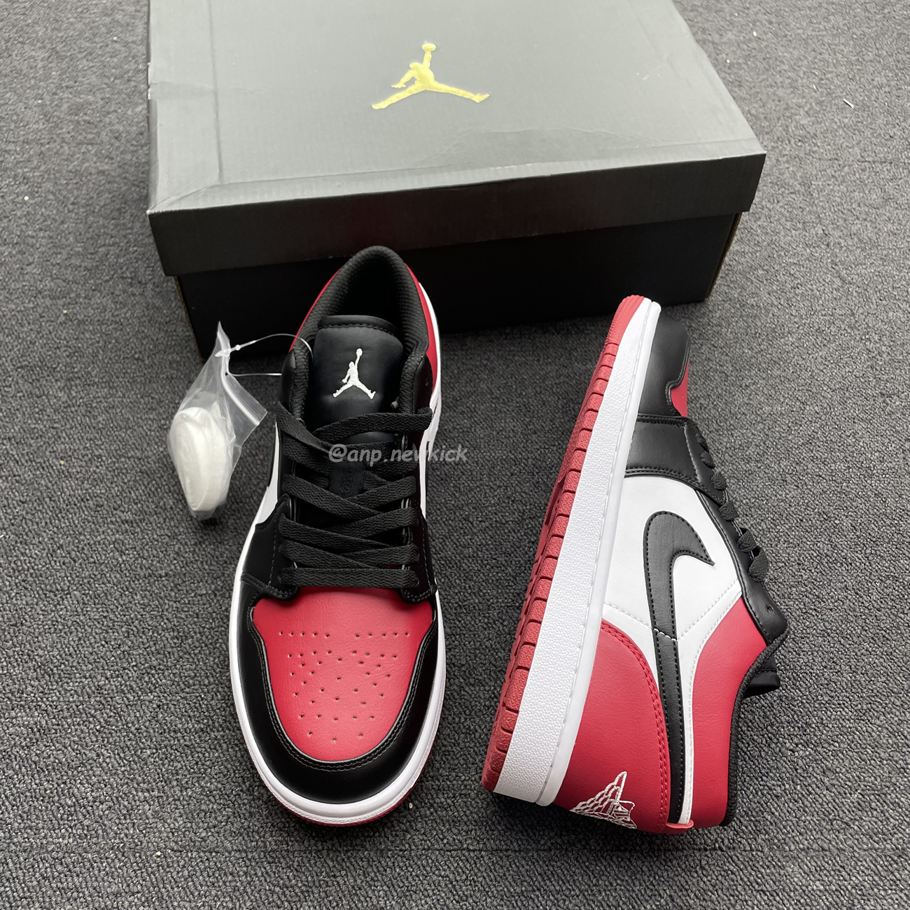 Air Jordan 1 Low Bred Toe 553558 612 (8) - www.newkick.vip