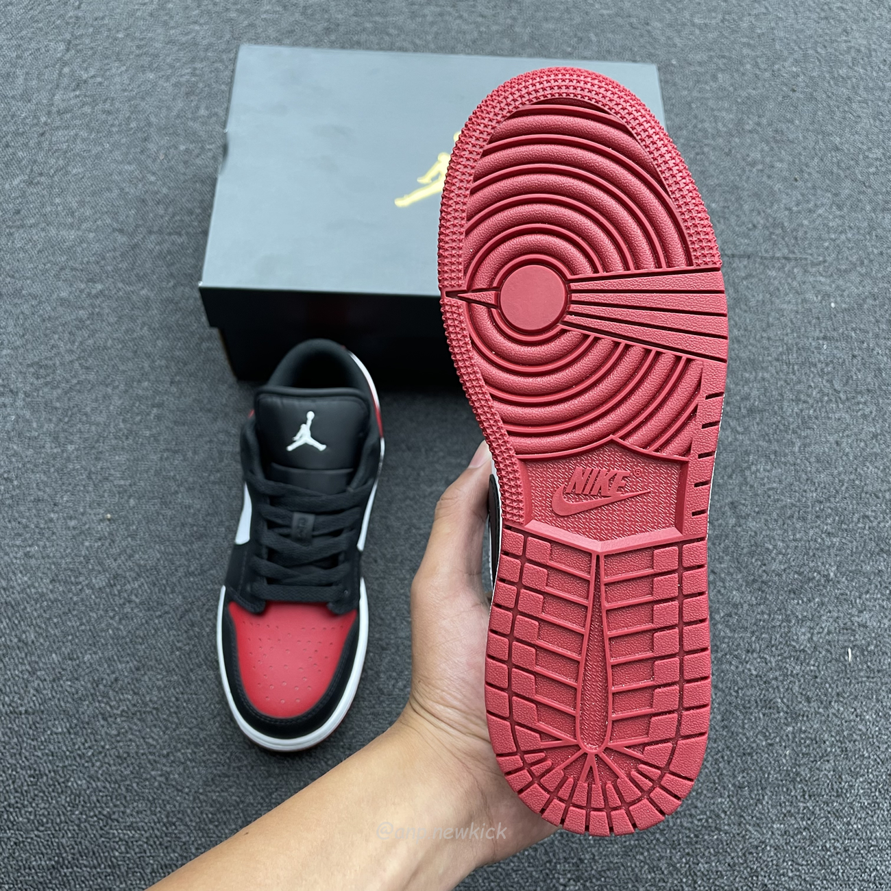 Air Jordan 1 Low Bred Toe Gs 553560 612 (13) - www.newkick.vip