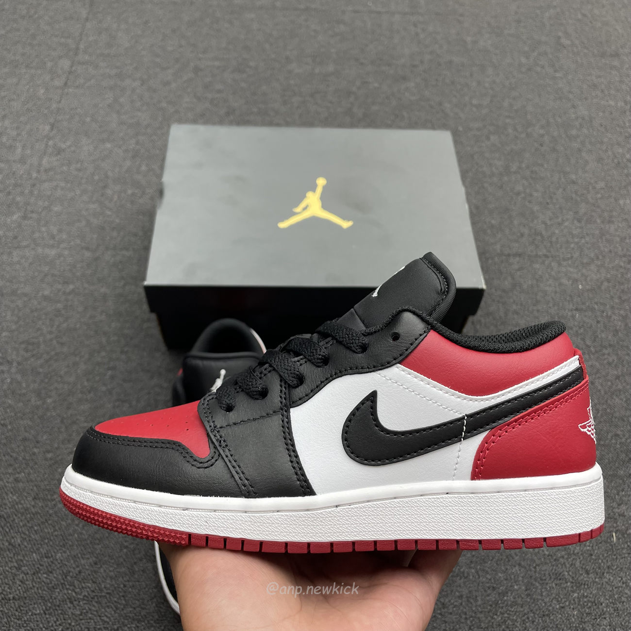 Air Jordan 1 Low Bred Toe Gs 553560 612 (7) - www.newkick.vip