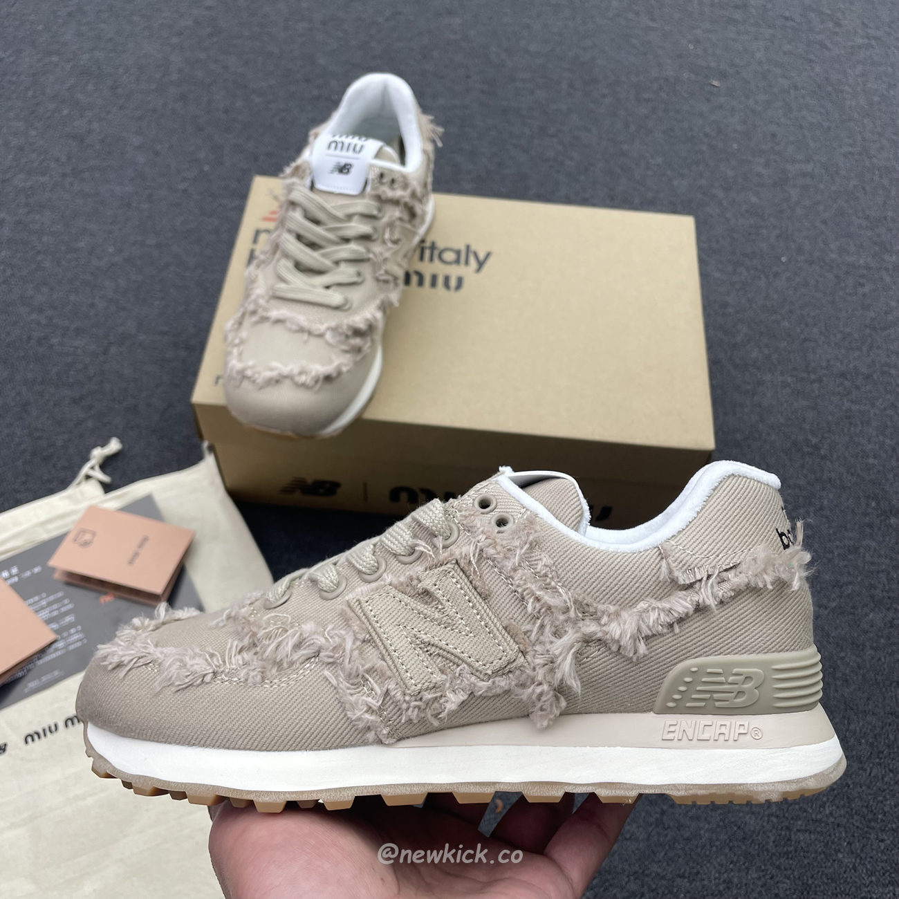 New Balance 574 Miu Miu Denim Colonial Beige (3) - www.newkick.vip