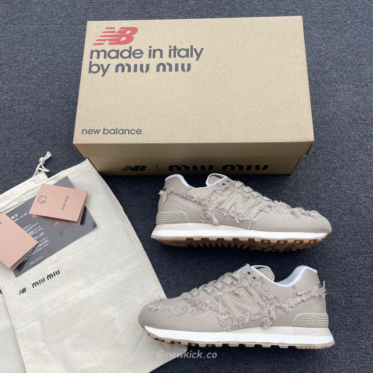 New Balance 574 Miu Miu Denim Colonial Beige (5) - www.newkick.vip