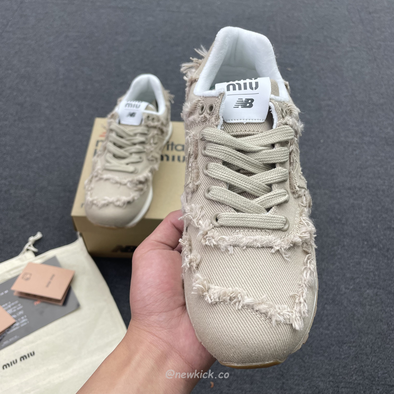 New Balance 574 Miu Miu Denim Colonial Beige (6) - www.newkick.vip