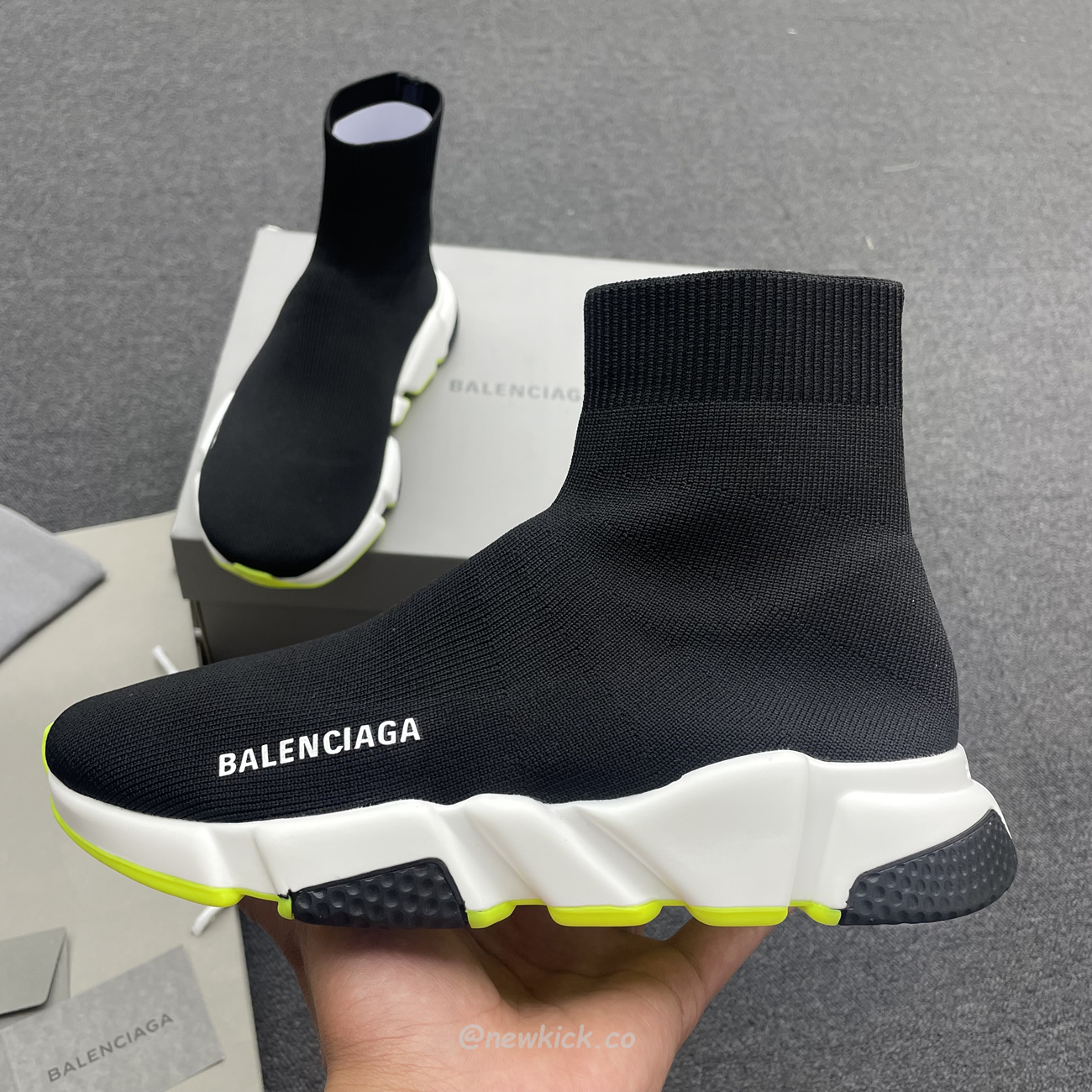 Balenciaga Speed Trainer Black Yellow 587280w17041016 (8) - www.newkick.vip
