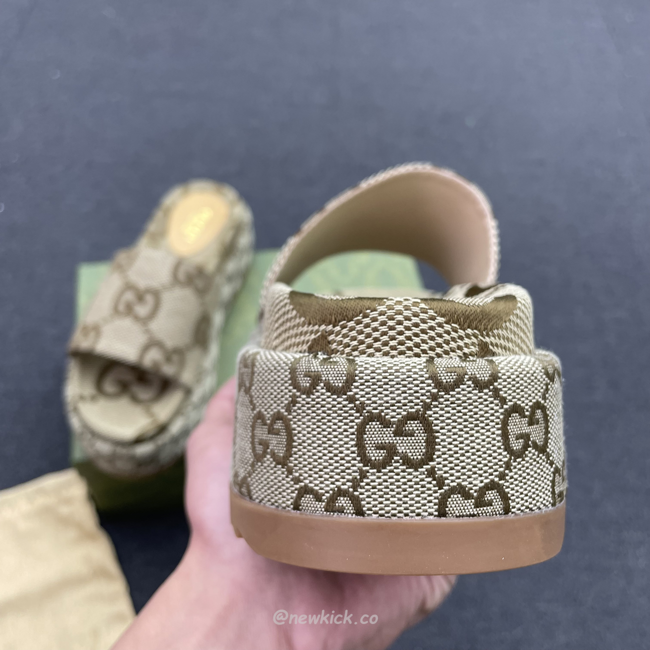 Gucci Angelina Platform 55 Mm Sandal Greybetis Mlamour Canberra 623212 Uko00 2580 (11) - www.newkick.vip