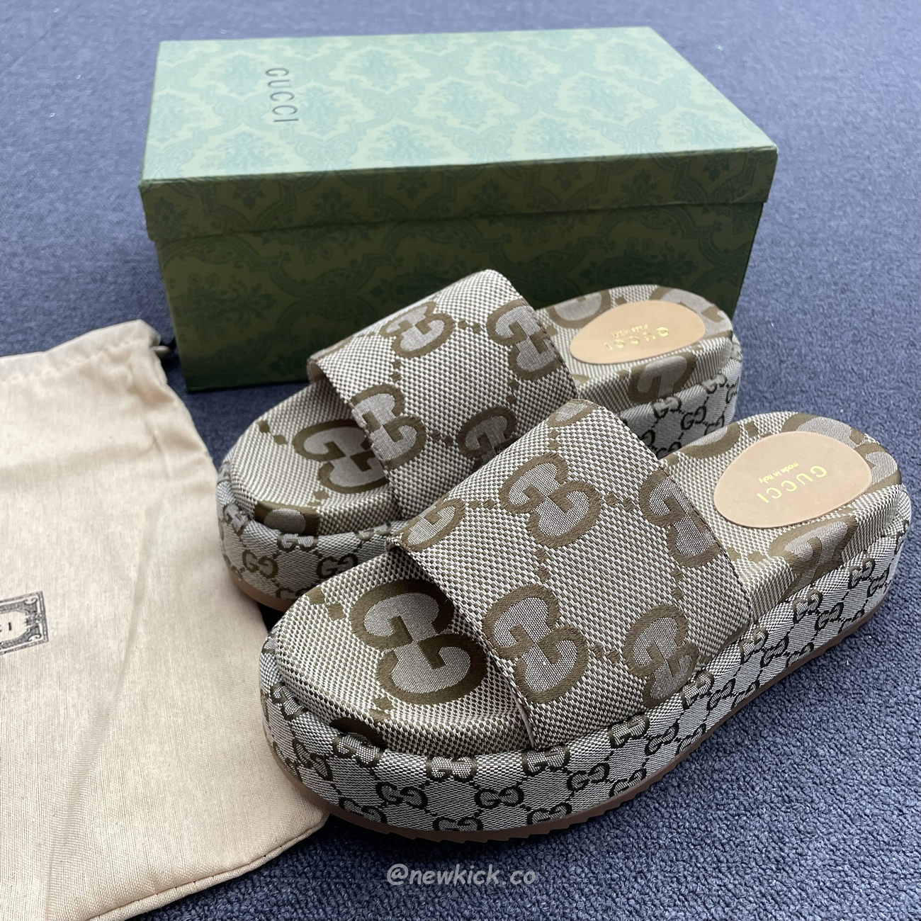 Gucci Angelina Platform 55 Mm Sandal Greybetis Mlamour Canberra 623212 Uko00 2580 (3) - www.newkick.vip