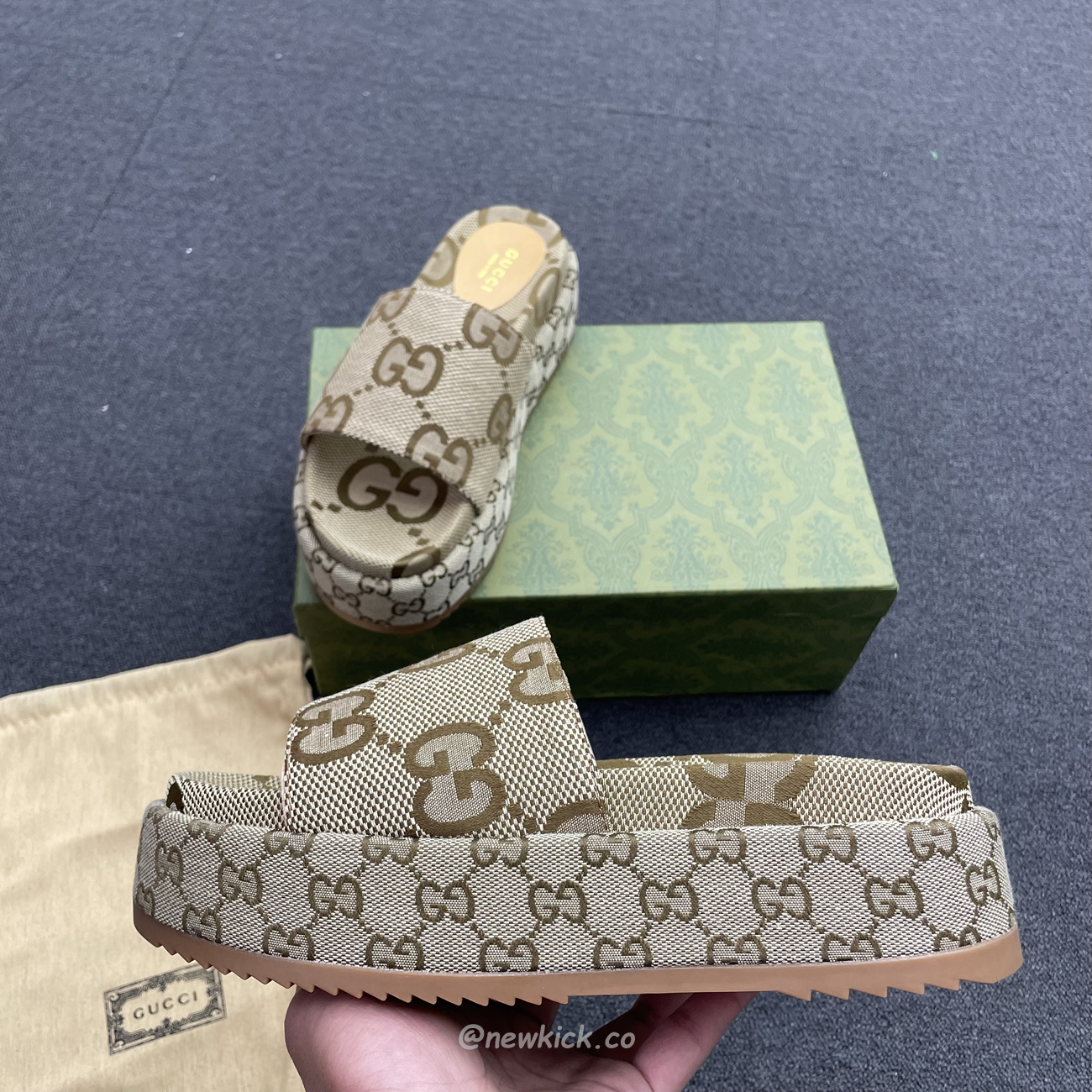 Gucci Angelina Platform 55 Mm Sandal Greybetis Mlamour Canberra 623212 Uko00 2580 (5) - www.newkick.vip