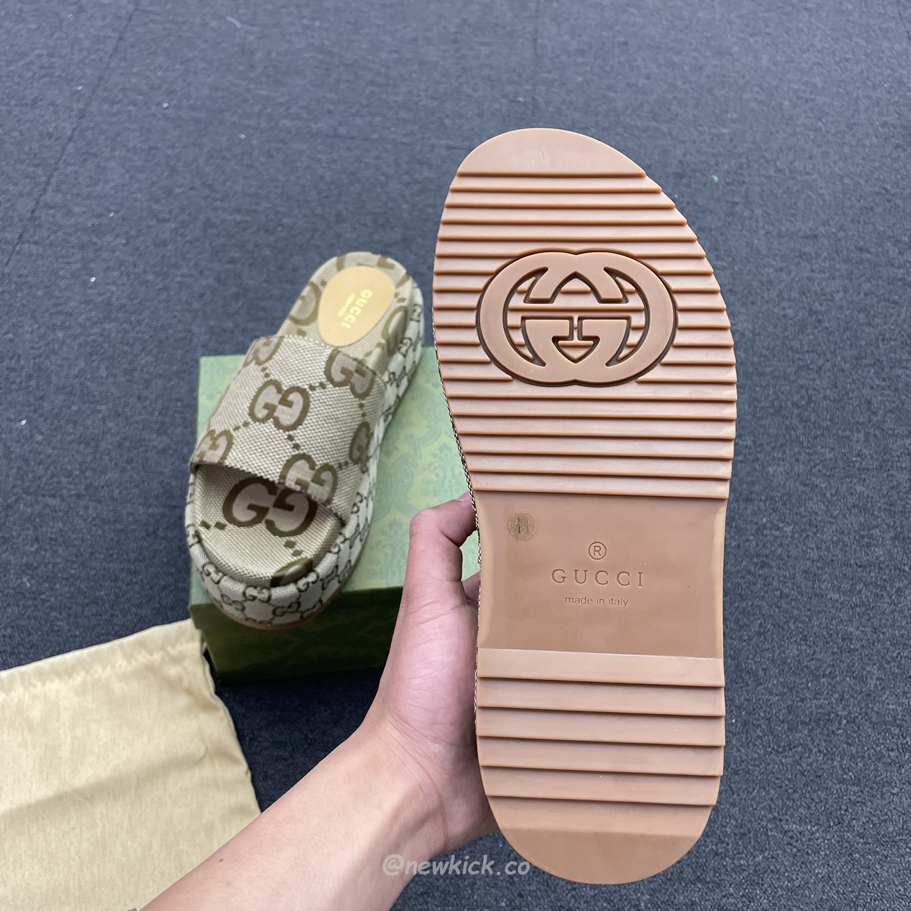 Gucci Angelina Platform 55 Mm Sandal Greybetis Mlamour Canberra 623212 Uko00 2580 (8) - www.newkick.vip