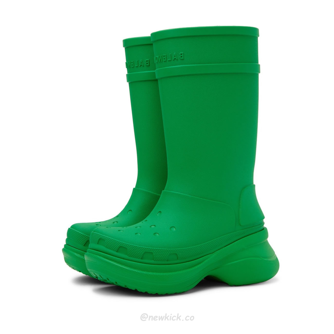 Balenciaga X Crocs Boot Black White Green Bright Pink Beige Rubber 677388w1s8e1000 (18) - www.newkick.vip