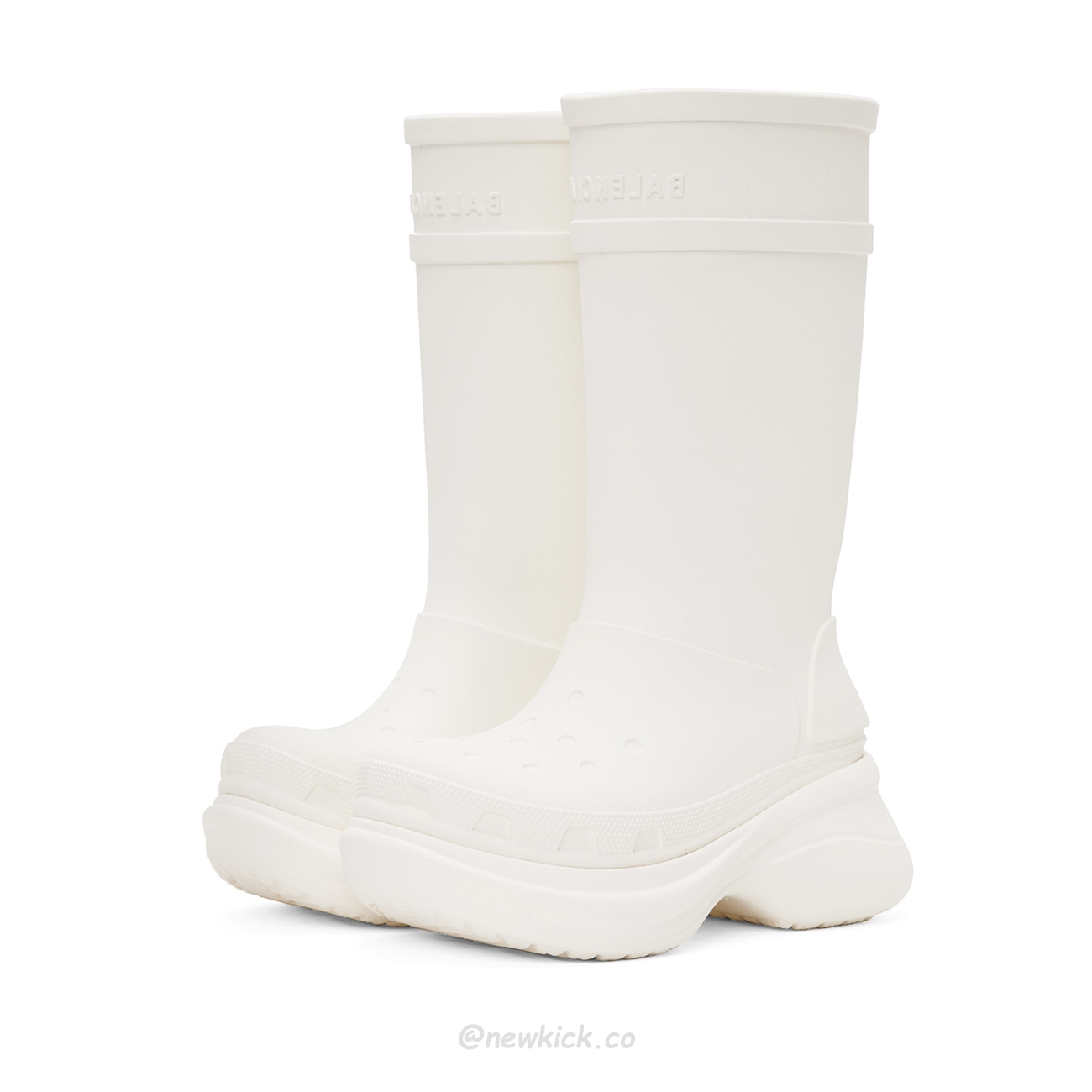 Balenciaga X Crocs Boot Black White Green Bright Pink Beige Rubber 677388w1s8e1000 (22) - www.newkick.vip