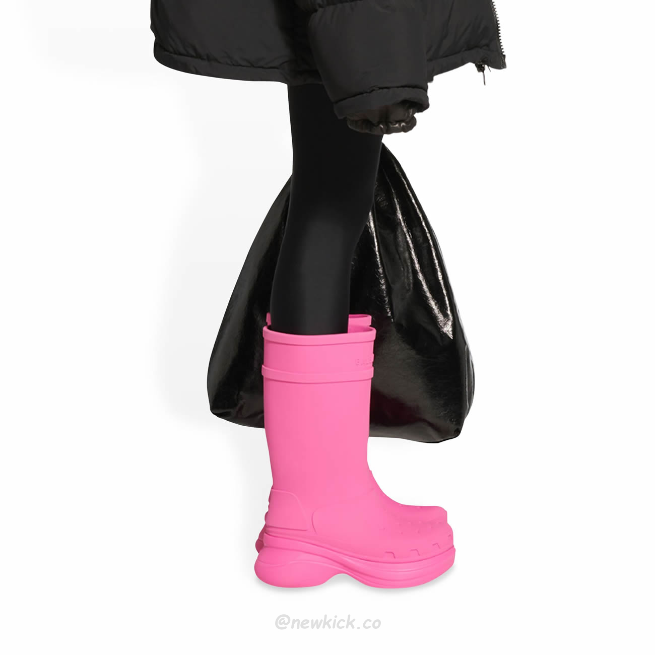Balenciaga X Crocs Boot Black White Green Bright Pink Beige Rubber 677388w1s8e1000 (46) - www.newkick.vip