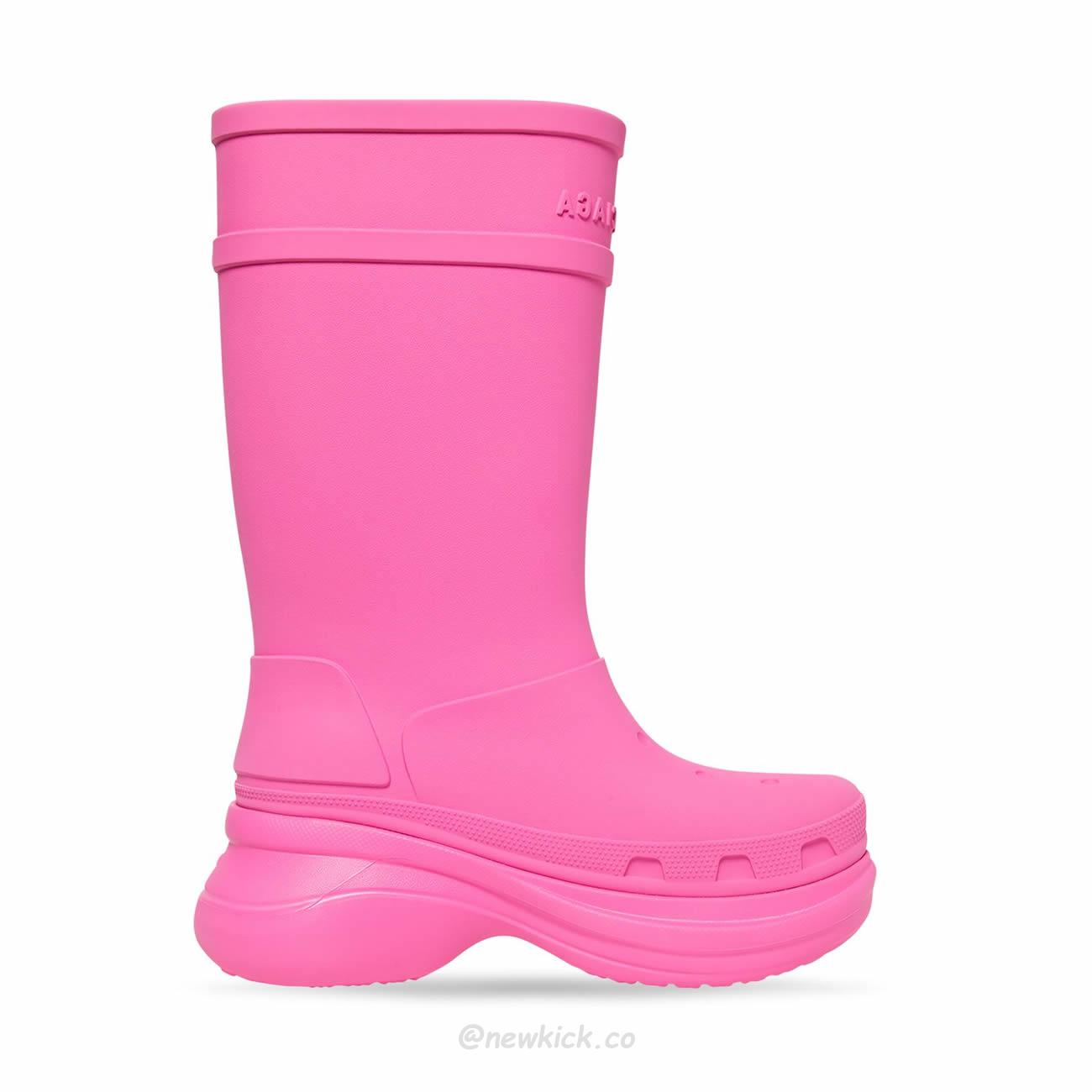 Balenciaga X Crocs Boot Black White Green Bright Pink Beige Rubber 677388w1s8e1000 (49) - www.newkick.vip