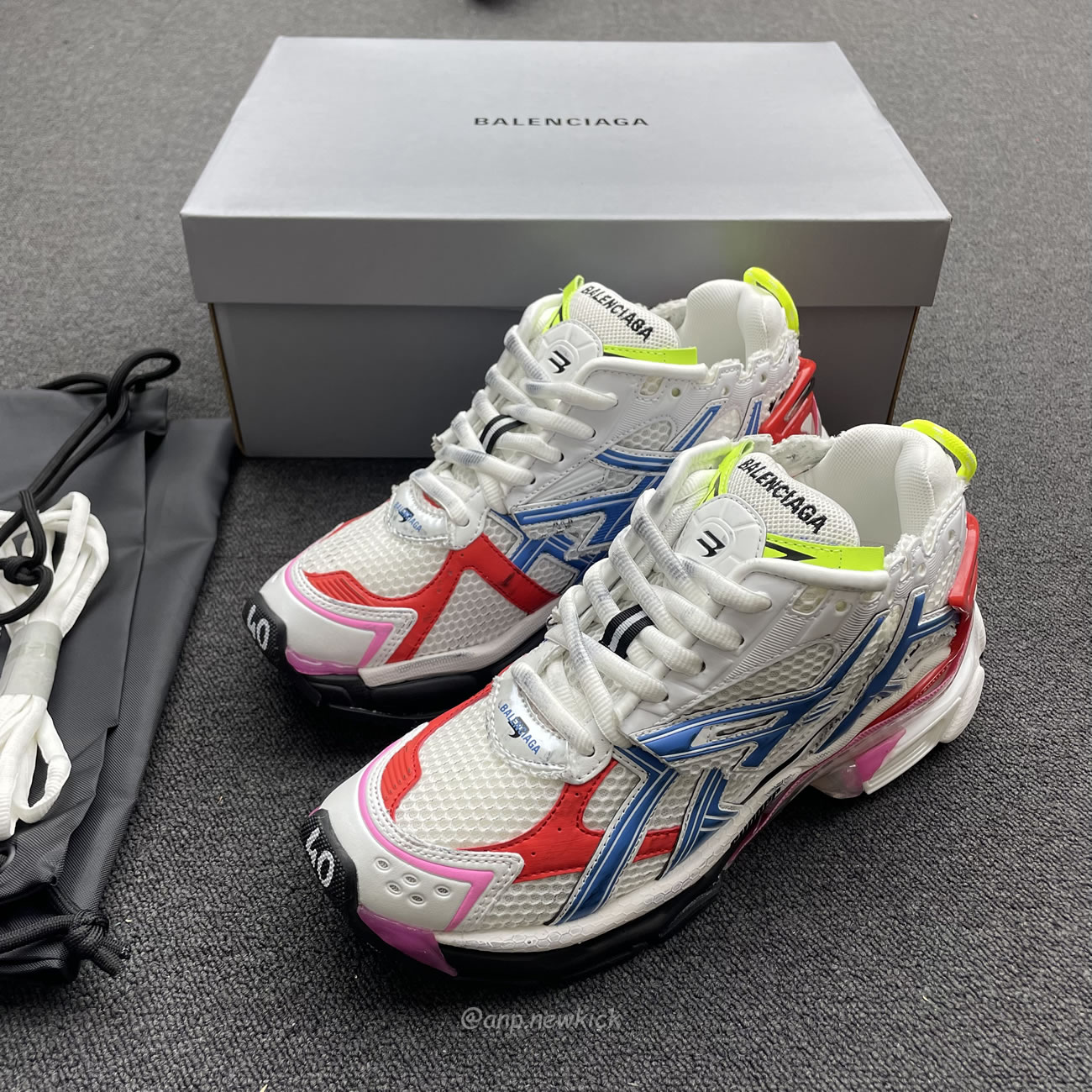 Balenciaga Multicolor Mesh Rubber White 677403 W3rb6 9645 (5) - www.newkick.vip