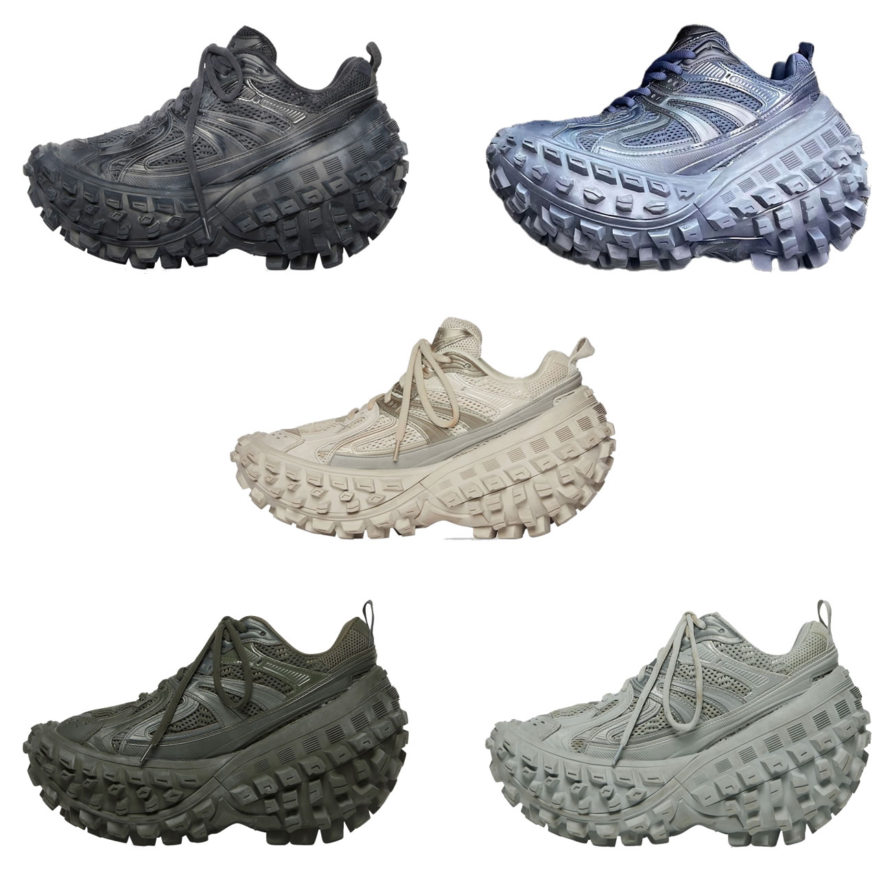 Balenciaga Defender Green Black Grey Navy Beige (1) - www.newkick.vip